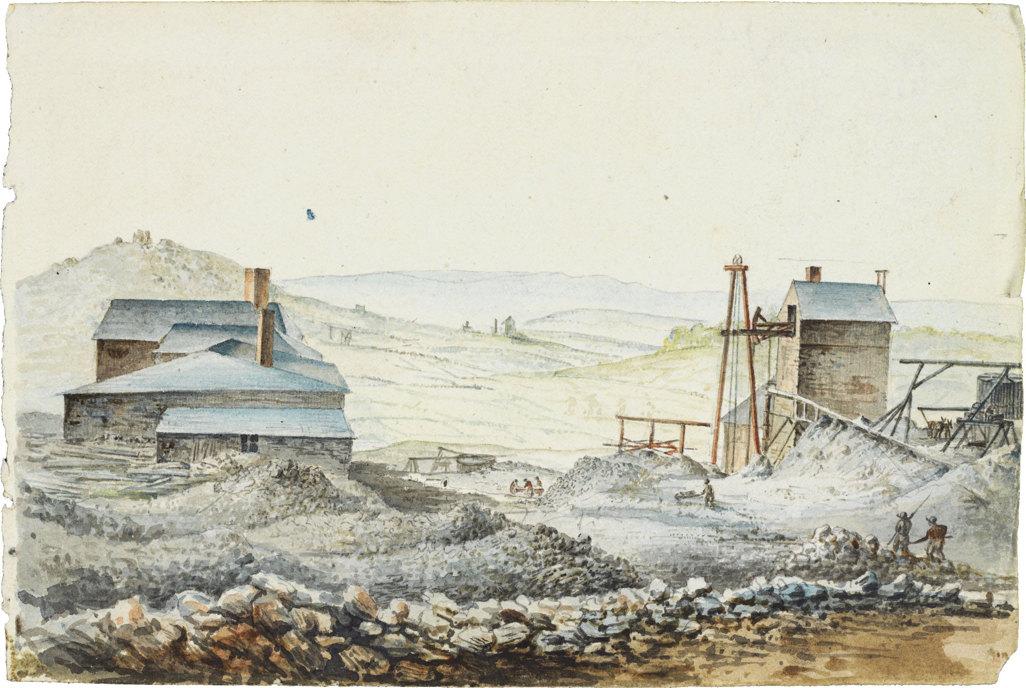 Charles-Alexandre Lesueur, mine de cobalt près de Redruth, Cornouailles