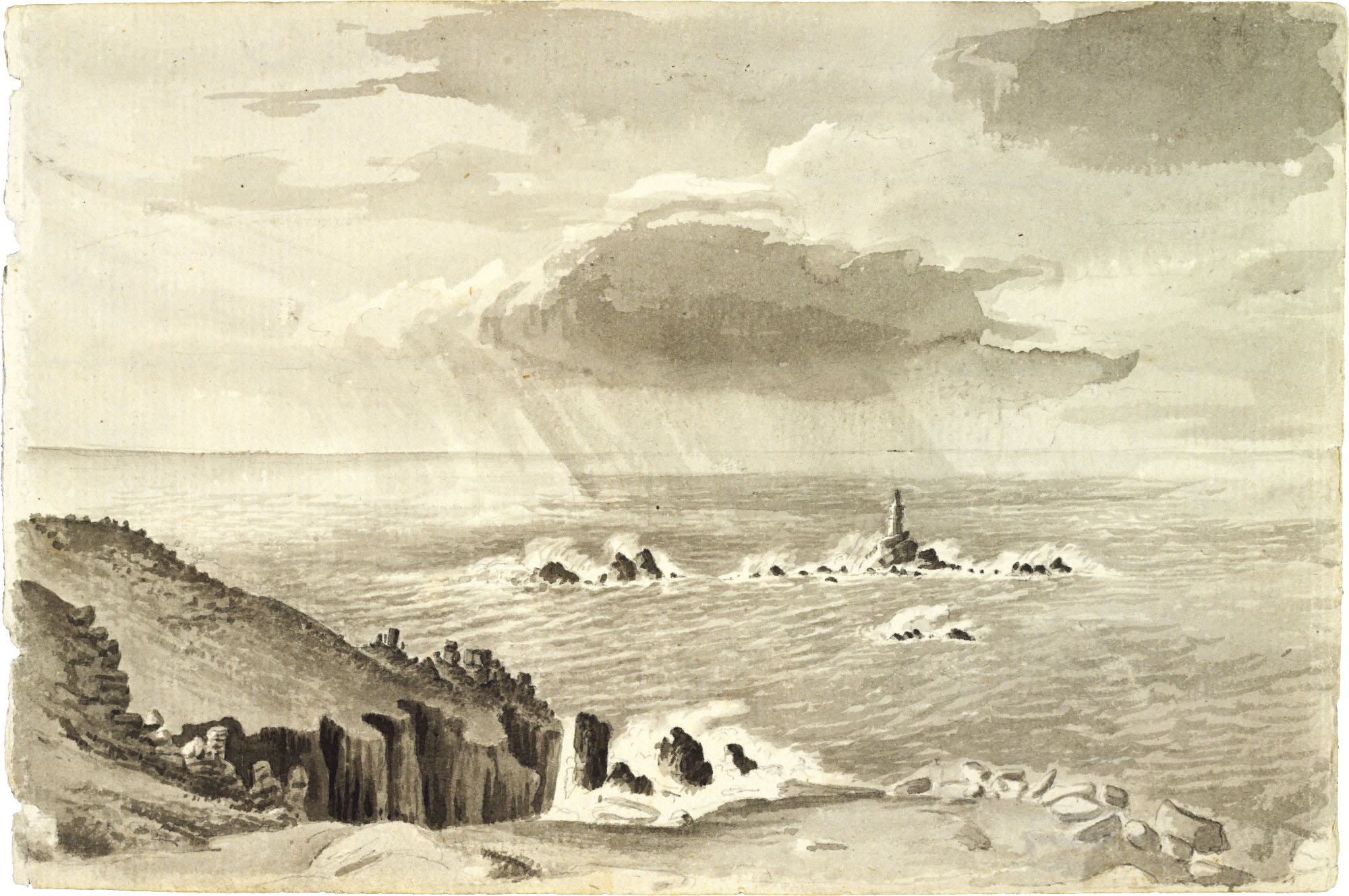 Charles-Alexandre Lesueur, phare d'Eddystone, Cornouailles