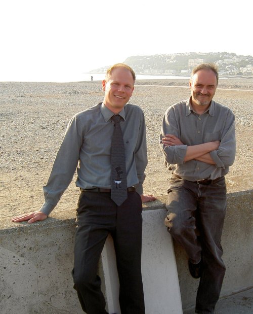 Ritsert Rinsma et Yves Boistelle sur la plage du Havre