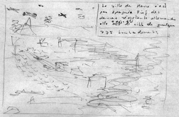 Lancasters survolant la plage du Havre, par Ritsert Rinsma