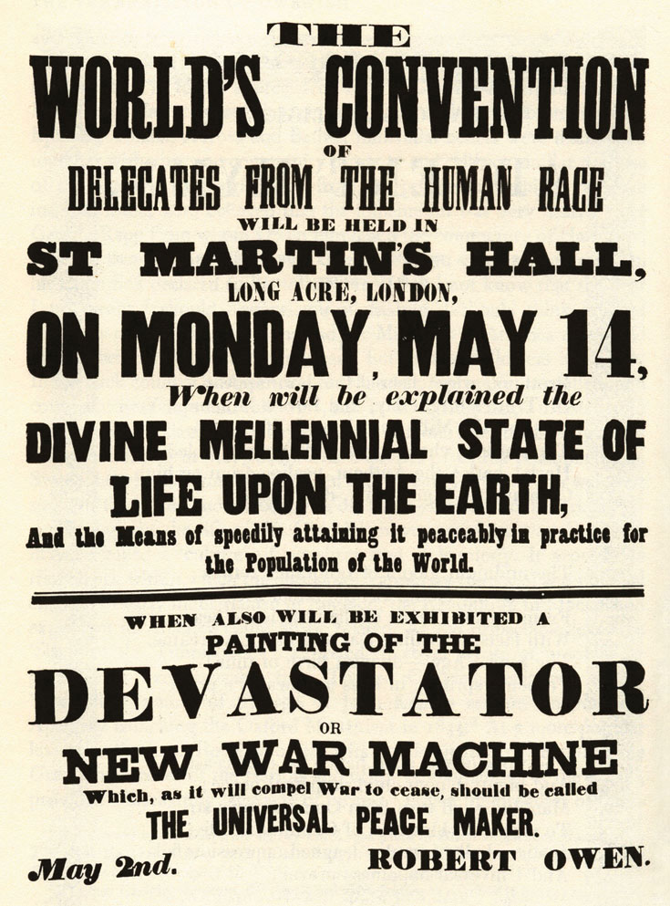 Handbill by Robert Owen