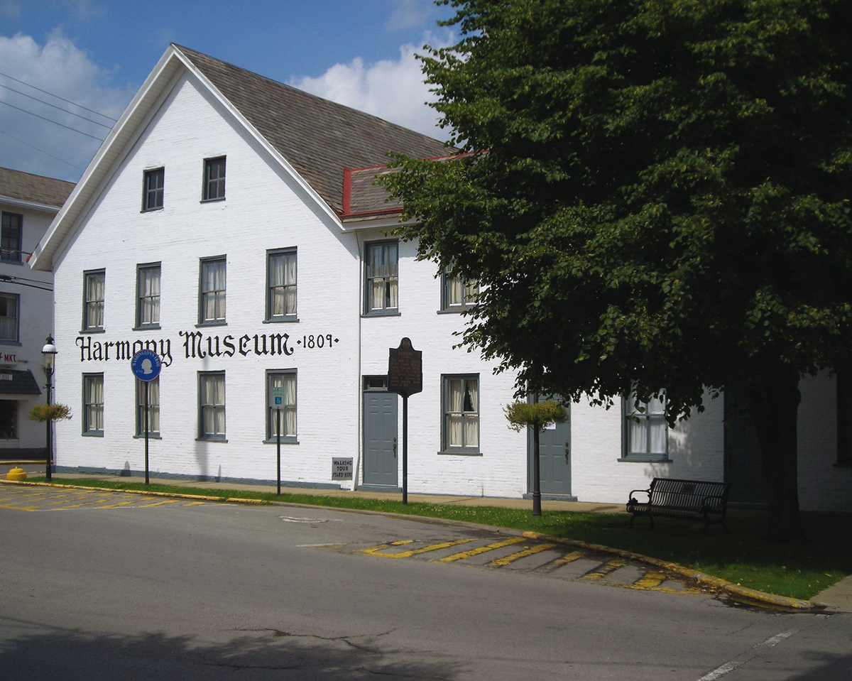 Old Harmony's 1809 warehouse, photograph by Don Pitzer