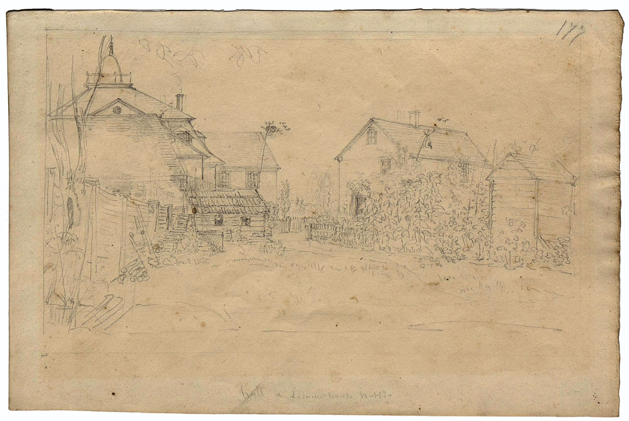 New Harmony, Indiana, by Charles-Alexandre Lesueur